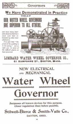 Another vintage water wheel governor adverisement from the archives.